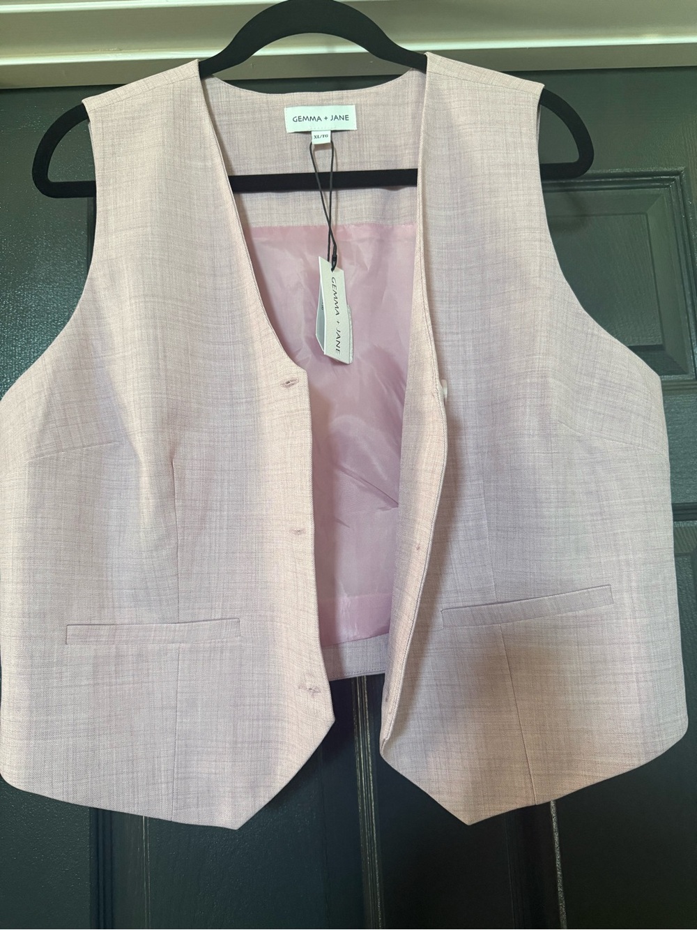 New Gemma + Jane Pale Pink Textured Vest